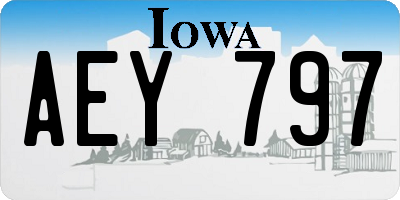 IA license plate AEY797