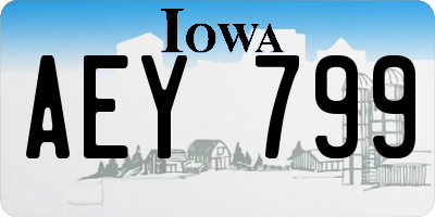IA license plate AEY799