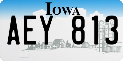 IA license plate AEY813