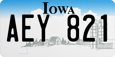 IA license plate AEY821