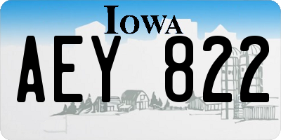IA license plate AEY822