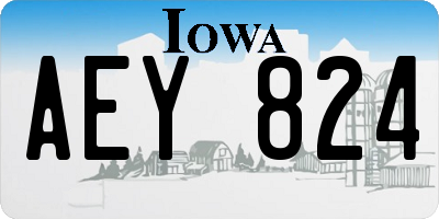 IA license plate AEY824