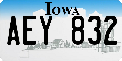 IA license plate AEY832