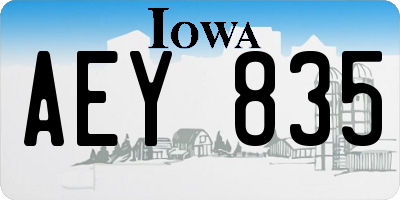 IA license plate AEY835