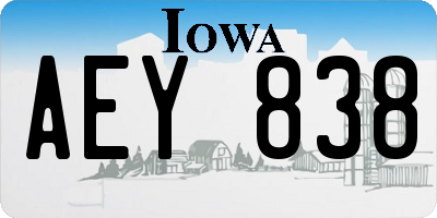 IA license plate AEY838