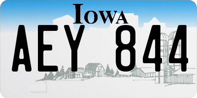 IA license plate AEY844