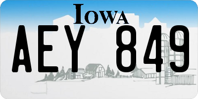 IA license plate AEY849