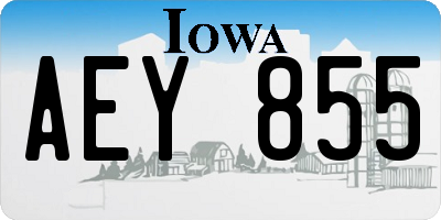IA license plate AEY855