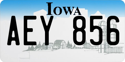IA license plate AEY856