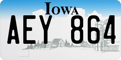 IA license plate AEY864