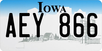 IA license plate AEY866