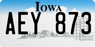 IA license plate AEY873