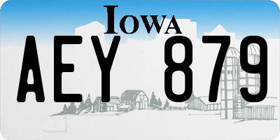 IA license plate AEY879