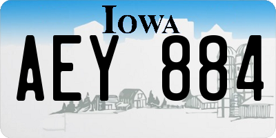 IA license plate AEY884