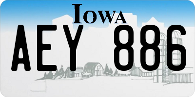 IA license plate AEY886