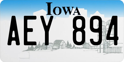IA license plate AEY894