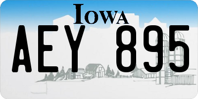 IA license plate AEY895
