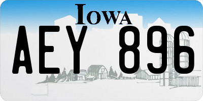 IA license plate AEY896