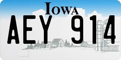 IA license plate AEY914