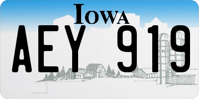 IA license plate AEY919