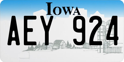 IA license plate AEY924