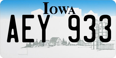 IA license plate AEY933