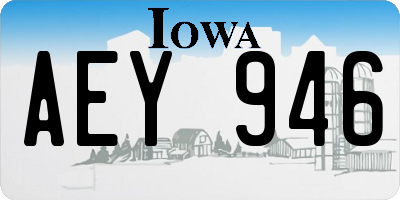 IA license plate AEY946