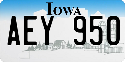 IA license plate AEY950