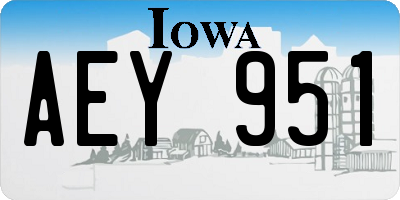 IA license plate AEY951