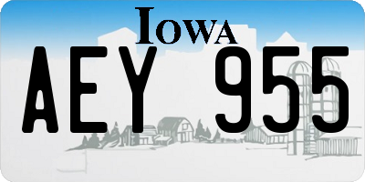 IA license plate AEY955