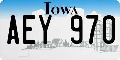 IA license plate AEY970