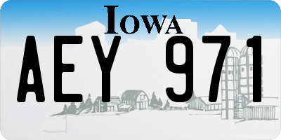 IA license plate AEY971