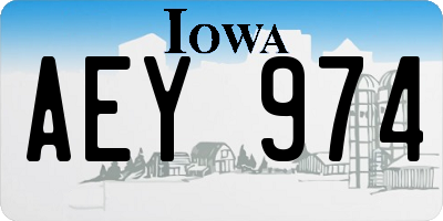 IA license plate AEY974