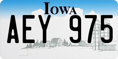 IA license plate AEY975
