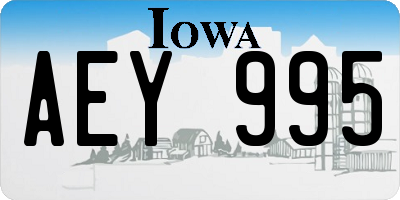 IA license plate AEY995
