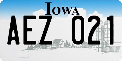 IA license plate AEZ021