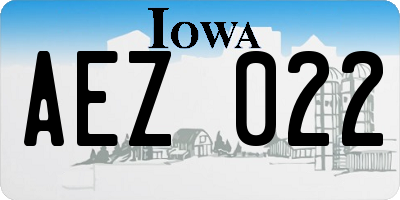 IA license plate AEZ022