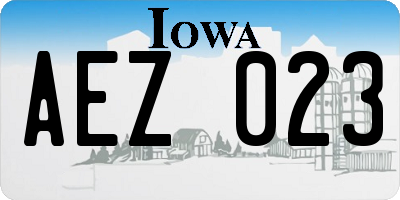 IA license plate AEZ023