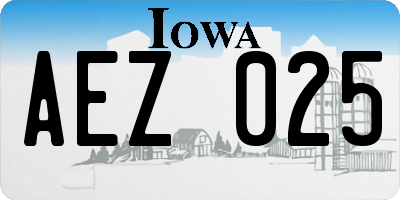 IA license plate AEZ025