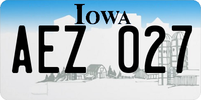 IA license plate AEZ027