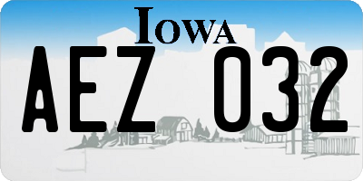 IA license plate AEZ032