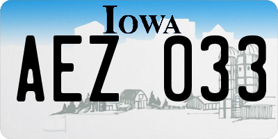 IA license plate AEZ033