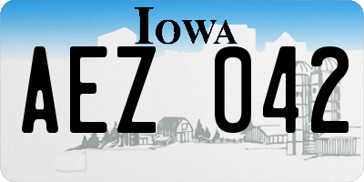 IA license plate AEZ042