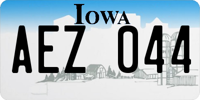 IA license plate AEZ044