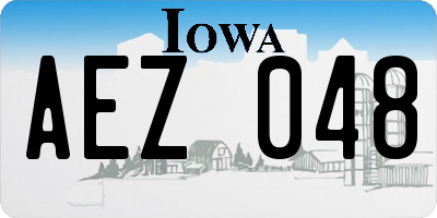 IA license plate AEZ048