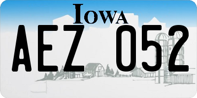 IA license plate AEZ052