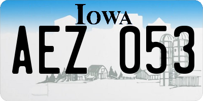 IA license plate AEZ053