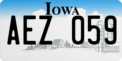 IA license plate AEZ059