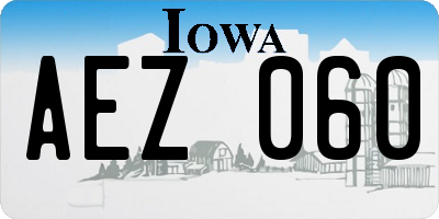 IA license plate AEZ060