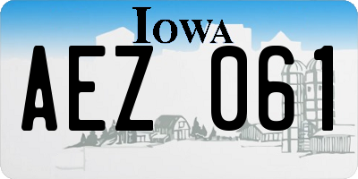 IA license plate AEZ061